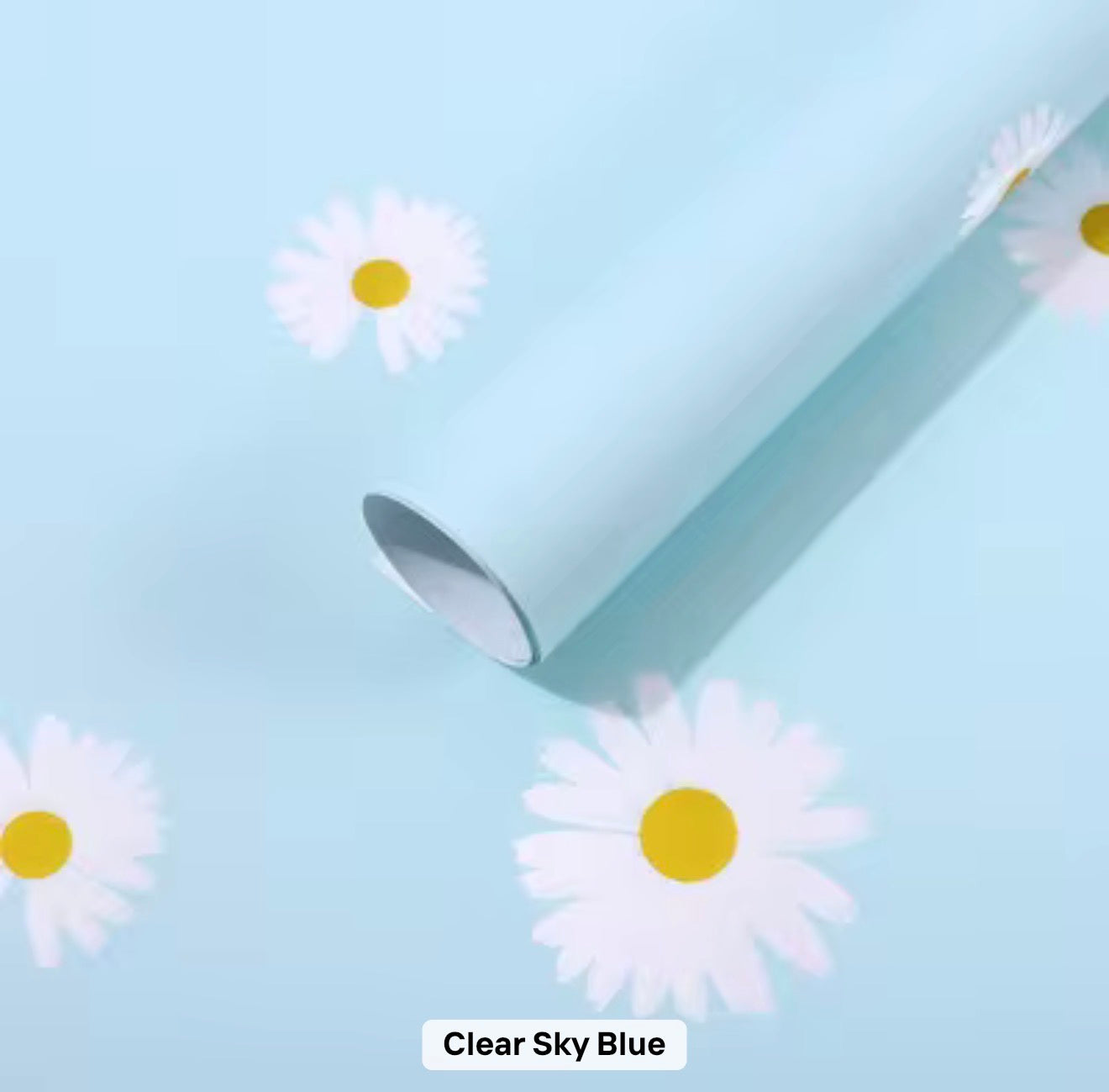 Korean Waterproof Daisy Flower Wrapping Paper – 20 Sheets